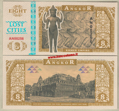 Angkor set 6 pz 2016 paper unc serie città perdute - immagine 6