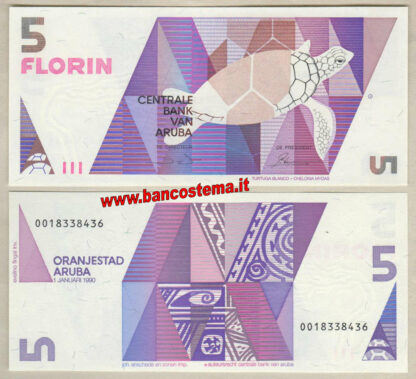 Aruba P6 5 Florin 1-1-1990 unc