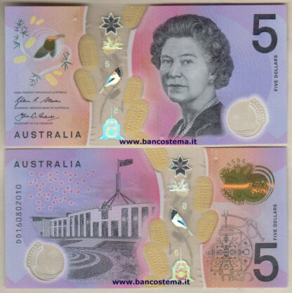 Australia P62 5 Dollars (2016) unc polymer