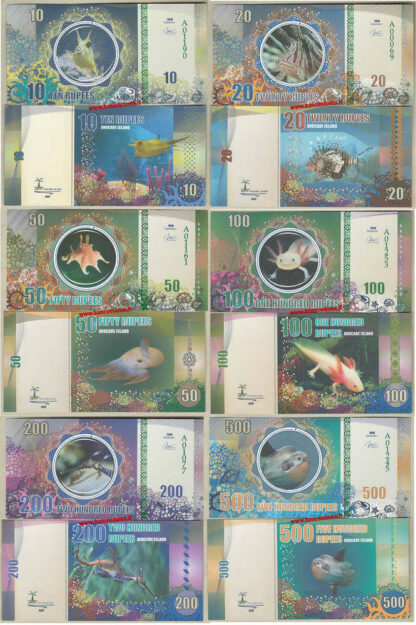 Avocare Island set 6 pz 2016 (2017) paper unc