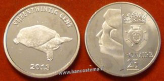 Bonaire 25 Cents 2013 Fdc