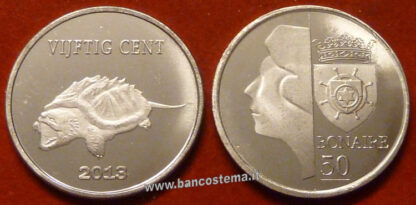 Bonaire 50 Cents 2013 Fdc