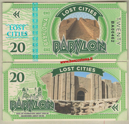 Babylon set 6 pz 2016 paper unc serie città perdute - immagine 6