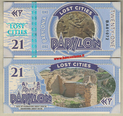 Babylon set 6 pz 2016 paper unc serie città perdute - immagine 5