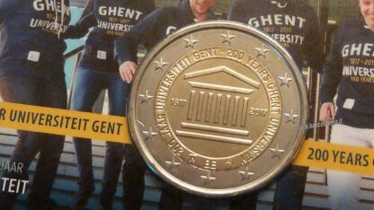 Belgio 2 euro 2017 comm. - coincard vers.olandese e francese università Gent - immagine 6
