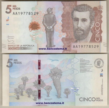 Colombia P459 5.000 pesos 19.08.2015 (2016) unc