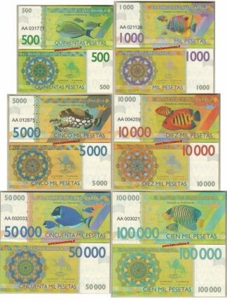 Cabo Dakhla set 6 pz nd 2015 paper unc