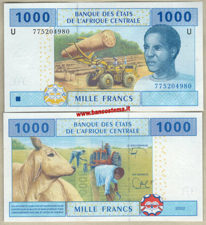 Cameoon 1.000 Francs 2002 (2018) C.A.S. let U unc