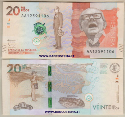 Colombia P461 20.000 Pesos 19.08.2015 (2016) unc