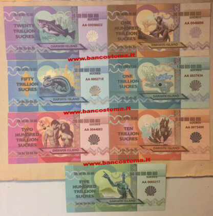 Darwin Island set 7 pz 2015 conchiglia argento paper - immagine 2