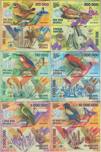 Elobey Grande Islands set 6 pz 2017 paper unc