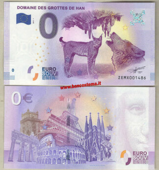 Euro 0 turistique DOMAINE DES GROTTES DE HAN (Belgium) 2017-1 unc