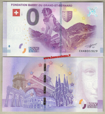 Euro 0 touristiqué Fondation Barry Du Grand-ST-Bernard (Switzerland) 2017-1