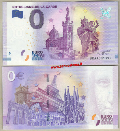Euro 0 touristiqué NOTRE-DAME-DE-LA-GARDE (France) 2017-3 unc