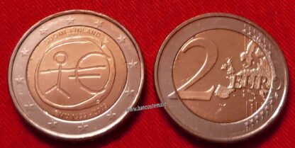 Finlandia 2 euro commemorativo 2009 10º anniversario dell'Unione Economica e Monetaria FDC