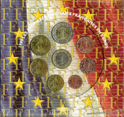 Francia serie zecca euro 1999-2000-2001 Fdc 8 valori - immagine 4