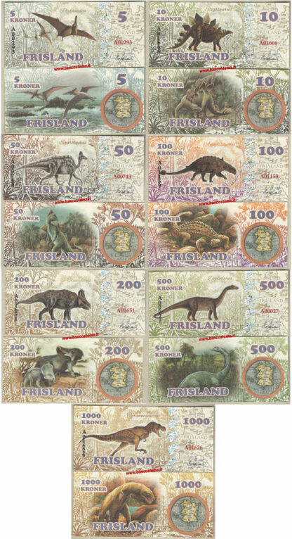 Frisland set 7 pz 2017 paper unc