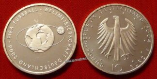moneta Germania 10 euro commemorativo 2004 "Fifa Soccer World cup 2006" fdc