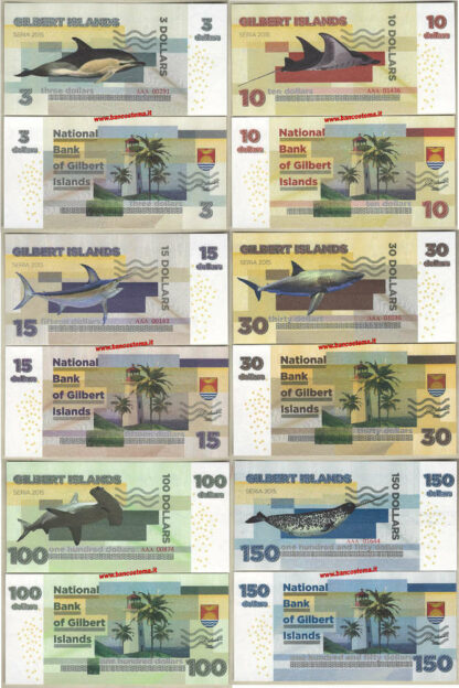 Gilbert Islands set 6 pz 2015 paper unc