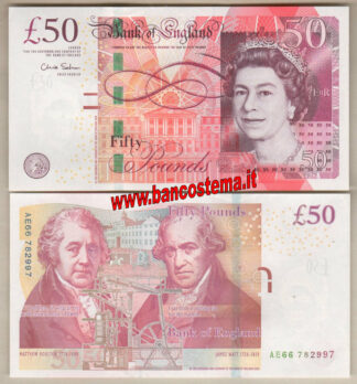 Great Britain P393a 50 pounds 2016 unc- AE66 sign.Chris Salmon