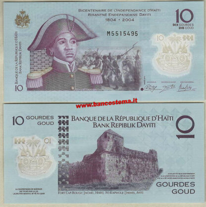 Haiti P279 10 Gourdes 2013 polymer unc