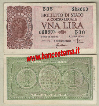 Italia A19 P29c spl - 1 lira "Italia Laureata"