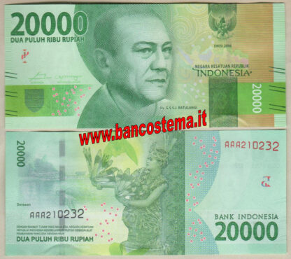 Indonesia P158a 20.000 Rupies 2016 (2017) unc