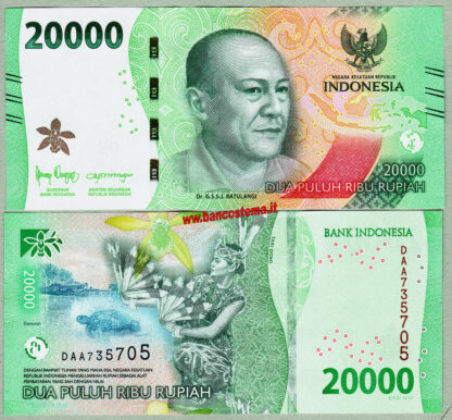 Indonesia set PW162al PW166 1.000/20.000 rupees 2022 unc - immagine 6