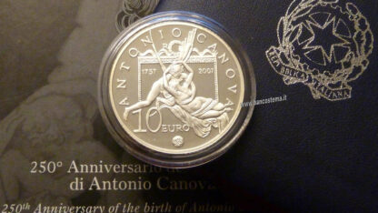 Italia 10 euro argento commemorativa "250°anniversario della nascita di Antonio Canova" 2007 FS - immagine 2