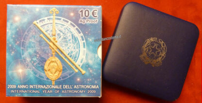 Italia 10 euro argento commemorativa "Astronomia" 2009 Proof - immagine 3