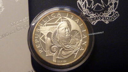 Italia 10 euro argento commemorativa "Genova capitale Europea della cultura" 2004 Proof - immagine 2