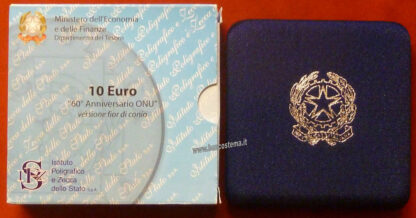 Italia 10 euro argento commemorativa "60° Anniversario Onu 2005 fdc - immagine 3