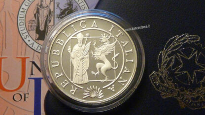 Italia 10 euro argento commemorativa "Università di Perugia" 2008 FS