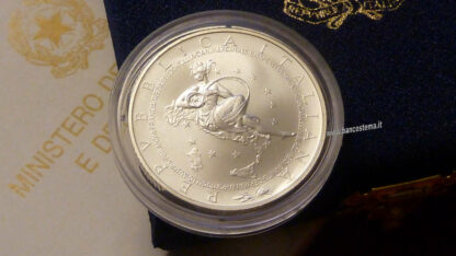 Italia 10 euro argento commemorativa "Presidenza Europea" 2003 fdc - immagine 4