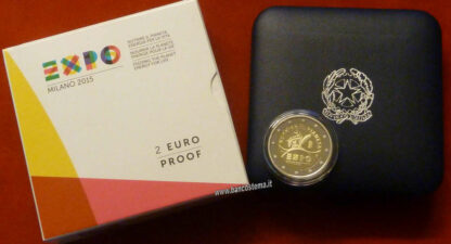 Italia 2 euro  "Expo Milano" commemorativo Proof 2015 - immagine 2