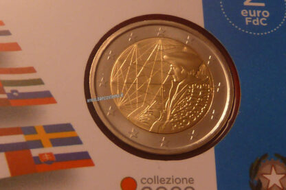 Italia 2 euro commemorativo 2022 35° Anniversario del Programma Erasmus coincard - immagine 2