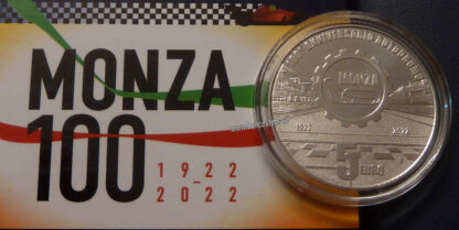 Italia 5 euro commemorativa 100° Anniversario dell’Autodromo Nazionale Monza fdc - immagine 2