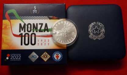 Italia 5 euro commemorativa 100° Anniversario dell’Autodromo Nazionale Monza fdc
