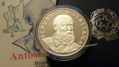 Italia 5 euro argento commemorativa "Antonio Meucci" 2008