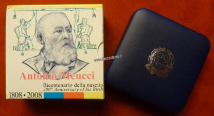 Italia 5 euro argento commemorativa "Antonio Meucci" 2008 - immagine 3