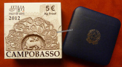 Italia 5 euro argento commemorativa "Campobasso" 2012 Proof - immagine 3