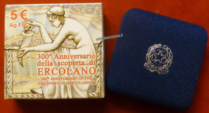 Italia 5 euro argento commemorativa "Ercolano" 2009 FDC - immagine 3