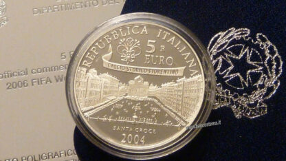 Italia 5 euro argento commemorativa "2006 Fifa World Cup Germany" 2004 - immagine 2