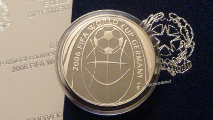 Italia 5 euro argento commemorativa "2006 Fifa World Cup Germany" 2004