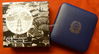 Italia 5 euro argento commemorativa "Villa Lante" 2014 Proof - immagine 3