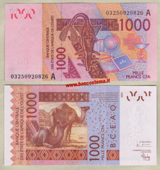 Ivory Coast P115Aa - W.a.s. let.A 1.000 Francs 2003 unc