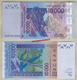 Ivory Coast P118Aa - W.a.s. let.A 10.000 Francs 2003 unc