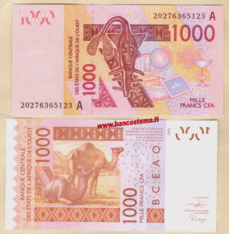 Banconota Ivory Coast W.a.s. let.A 1.000 Francs 2020 unc
