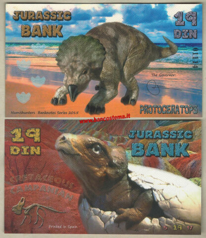 Jurassic Bank 19 Din 2015 polymer unc serie IV