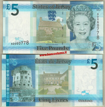 Jersey P33a 5 Pounds nd 2010 unc
